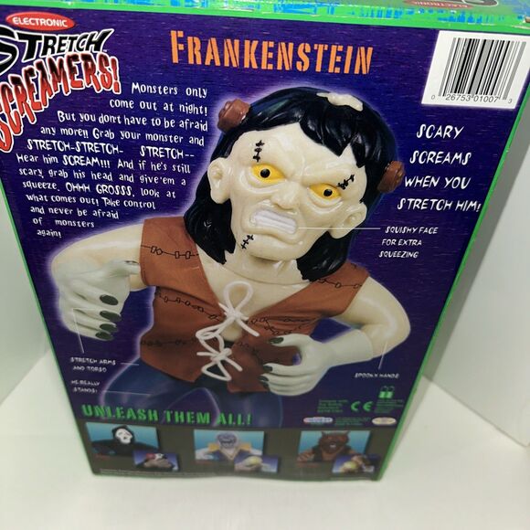 MANLEY TOY QUEST STRETCH SCREAMERS ELECTRONIC FRANKENSTEIN WITH BOX - Picture 5 of 16